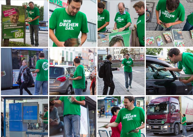 Wahlkampf der Grünen als Fotostoy