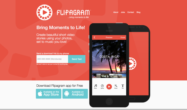 Erstellung von Videos aus Instagram Bildern und mehr mit der Flopagram App.
