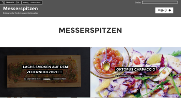 Der neue kulinarische Blog www.messerspitzen.de.