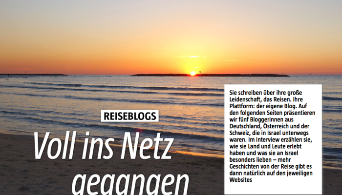 "Voll ins Netz gegangen" betitelt das Marco Polo travel magazine die Statements der Israel-Blogger-Rundreise -#go2israel.